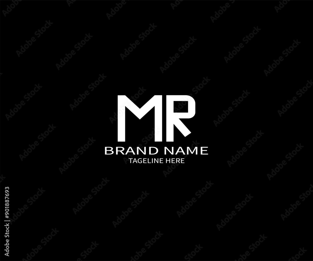 MR letter logo design on black background. MR creative initials letter logo concept. MR unique design MR letter logo design on black background. MR creative initials letter logo concept. MR unique design