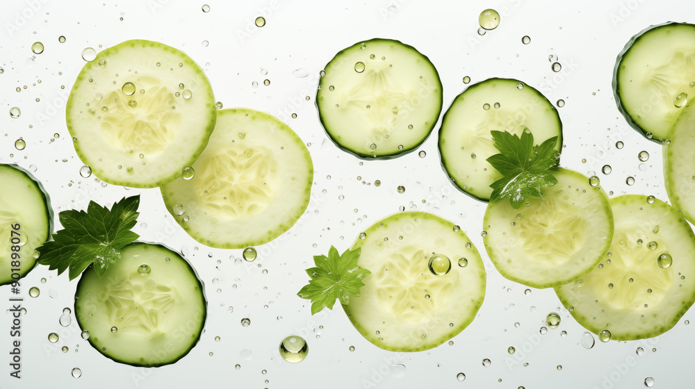 Sliced Cucumber on White Background, Abstract Image, Texture, Pattern Background, Wallpaper, Cover and Screen of Smartphone, Cell Phone, Computer, Laptop, 9:16 and 16:9 Format Sliced Cucumber on White Background, Abstract Image, Texture, Pattern Background, Wallpaper, Cover and Screen of Smartphone, Cell Phone, Computer, Laptop, 9:16 and 16:9 Format