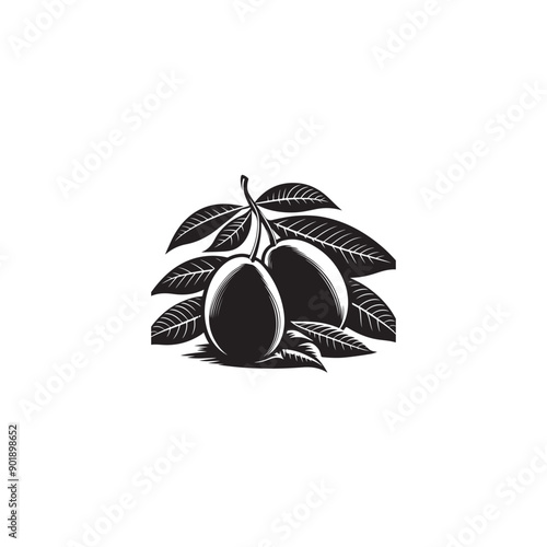 black and white mangoes