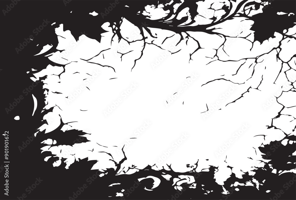 Obraz premium Vintage and antique background frame concept, paper texture with stains and scratches