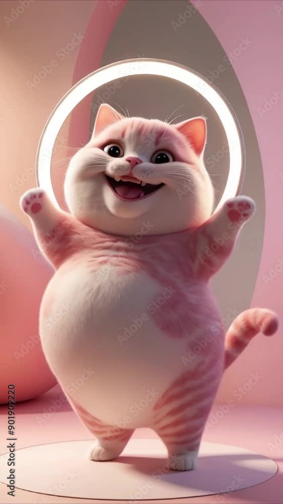 Adorable Animated Cat Dancing - Cute Feline Dance Animation Adorable Animated Cat Dancing - Cute Feline Dance Animation
