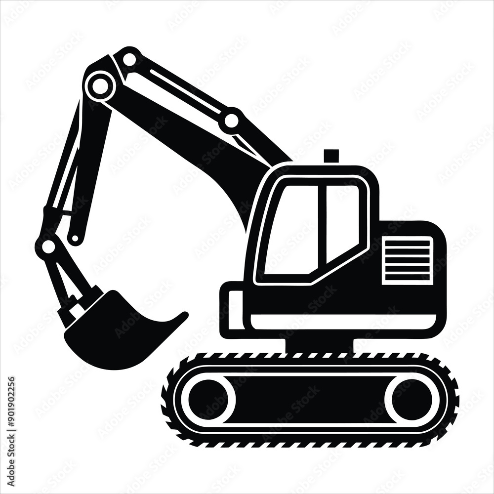 excavator silhouette vector excavator silhouette vector