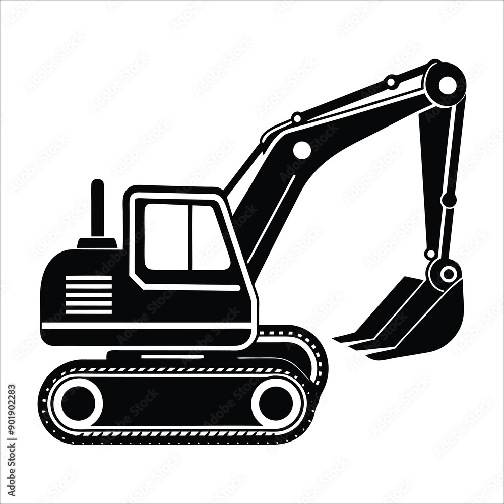 excavator silhouette vector excavator silhouette vector