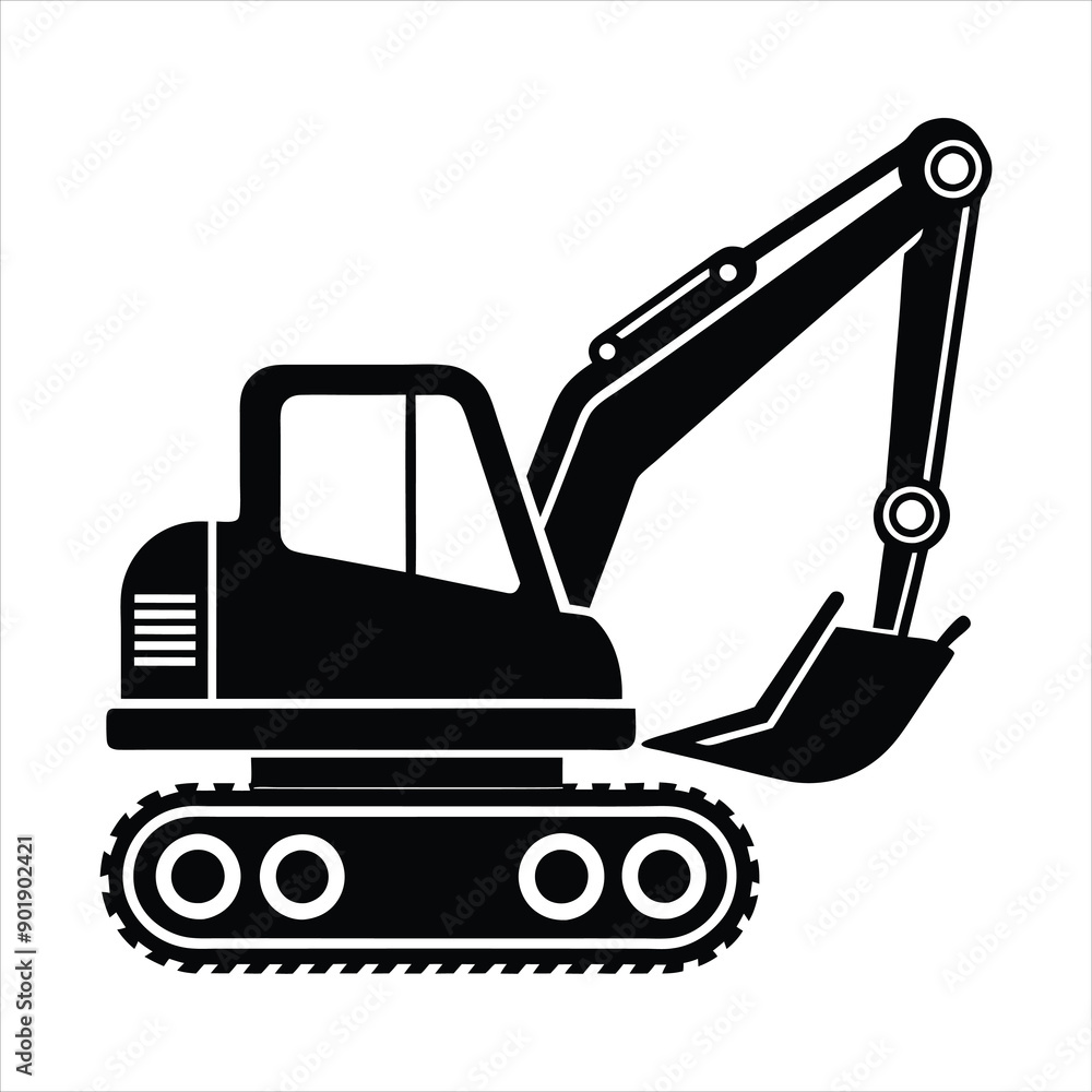 excavator silhouette vector excavator silhouette vector