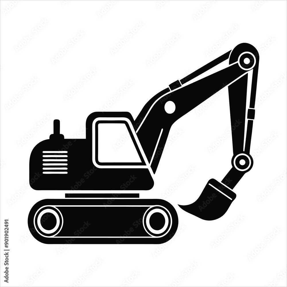 excavator silhouette vector excavator silhouette vector