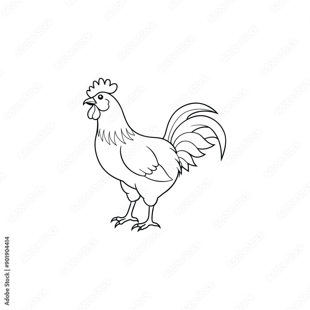 rooster isolated on white background rooster isolated on white background