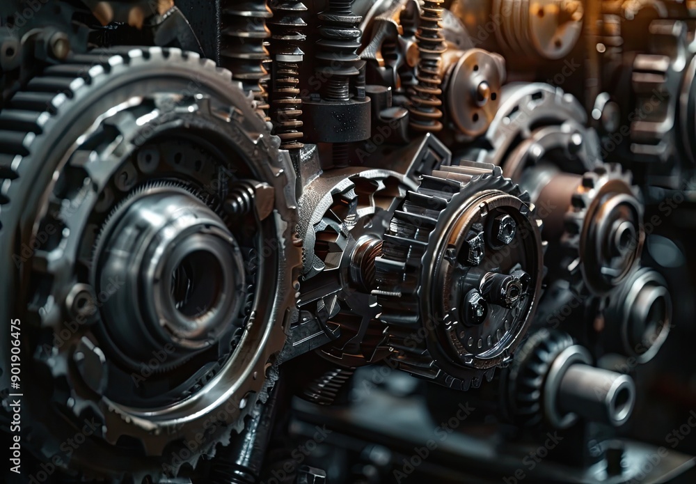 Close-Up of Industrial Gears and Cogs Close-Up of Industrial Gears and Cogs