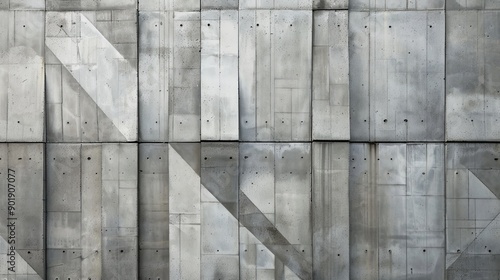 A grey cement panel tile, highlighting minimal architectural details and industrial materials