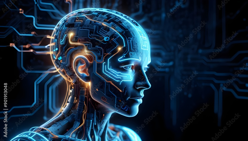 futuristic digital artificial intelligence technology glowing and data 3 futuristic digital artificial intelligence technology glowing and data 3