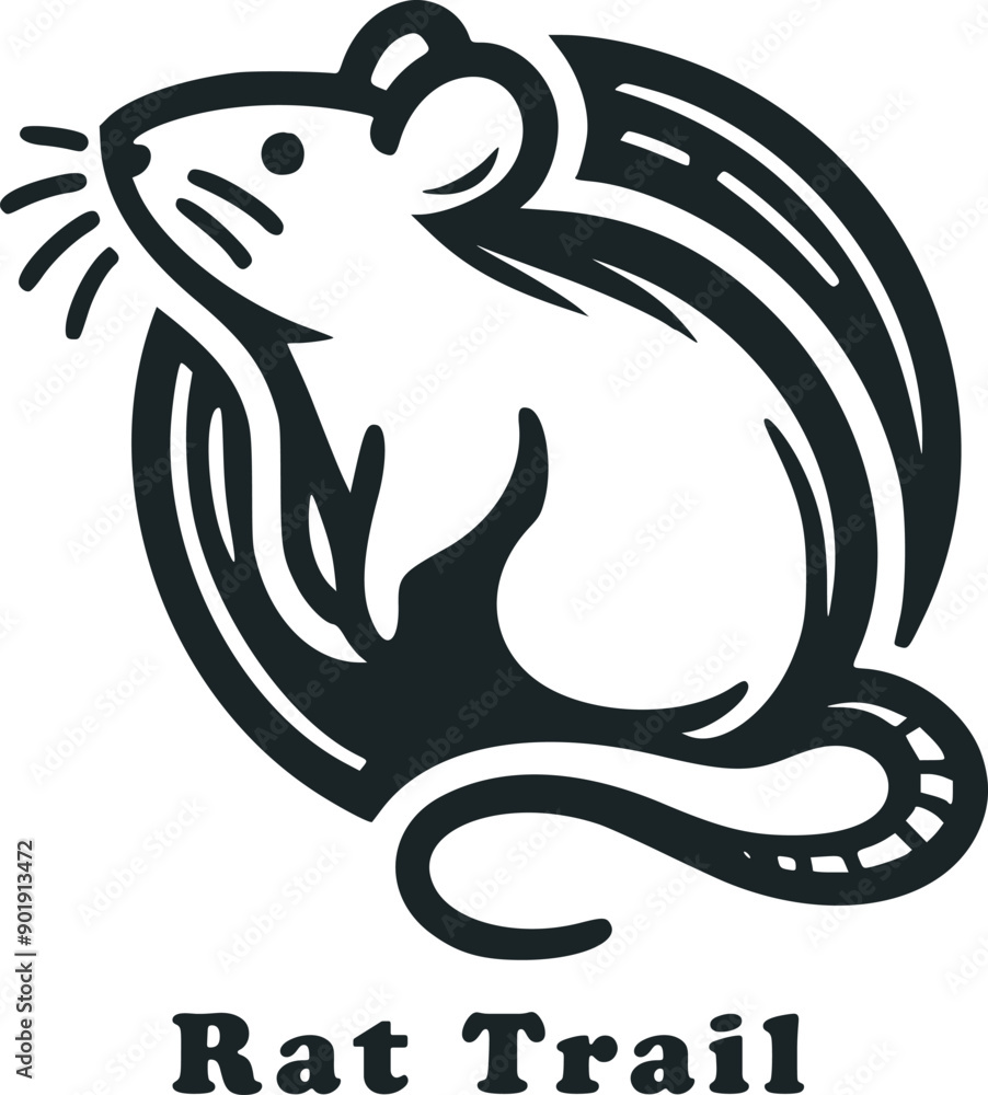 Rat Trail Logo Design Vector Rat Trail Logo Design Vector