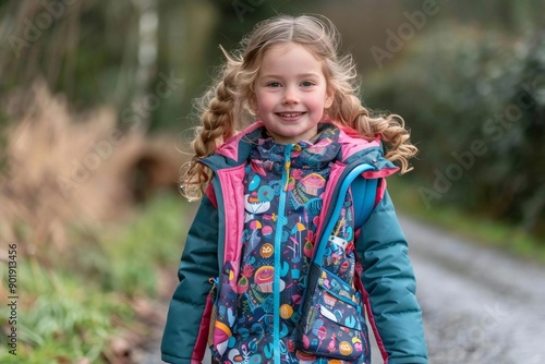 photo of an excited child walking confidently to school, embracing the back-to-school season with joy and happiness. © Yuliia