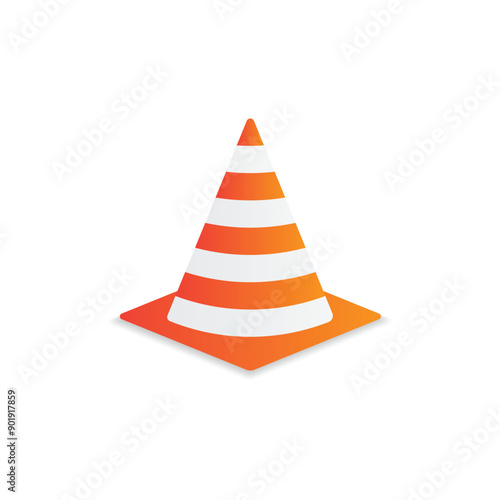 traffic cone isolated on white background