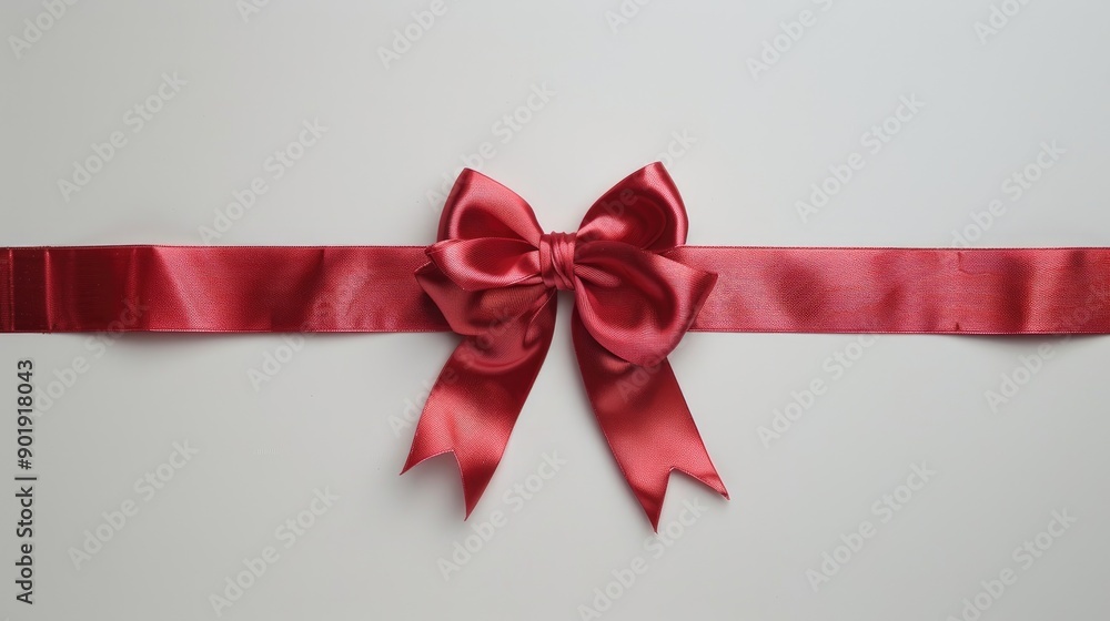 Ribbon tied horizontally with bow Ribbon tied horizontally with bow