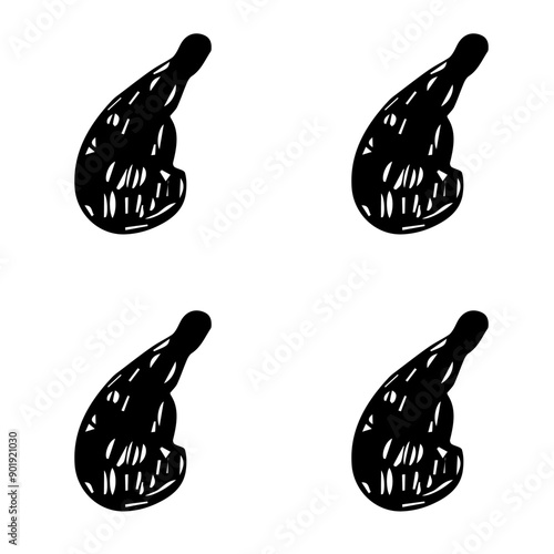 meat on bone pattern on a white background.