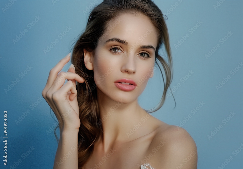 Eine attraktive Frau in einem eleganten Sommerkleid. Das Kleid ist leicht und fließend, in einer hellen Farbe oder mit einem floralen Muster. Sie trägt Sandalen und hat ihr Haar offen Eine attraktive Frau in einem eleganten Sommerkleid. Das Kleid ist leicht und fließend, in einer hellen Farbe oder mit einem floralen Muster. Sie trägt Sandalen und hat ihr Haar offen