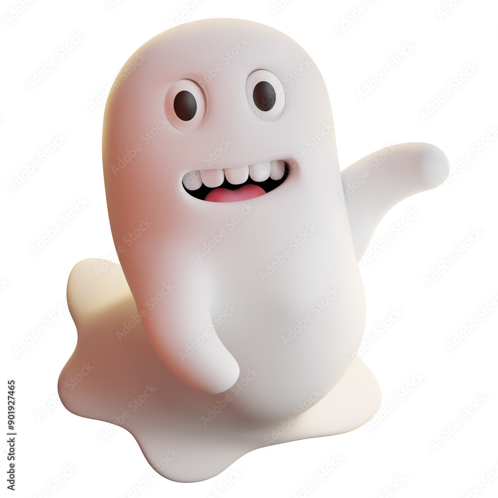 3d ghost smiling with halloween concept. 3d ghost smiling with halloween concept.