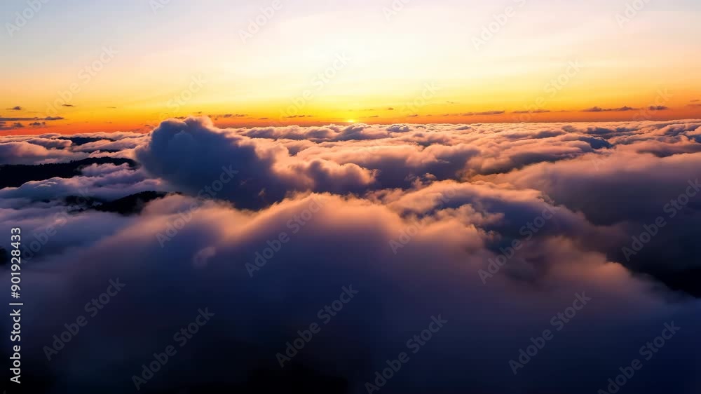 Motion animation of flying through the clouds at sunrise. Beautiful sunset sky above clouds. Abstract spiritual background. Religion and heaven Motion animation of flying through the clouds at sunrise. Beautiful sunset sky above clouds. Abstract spiritual background. Religion and heaven
