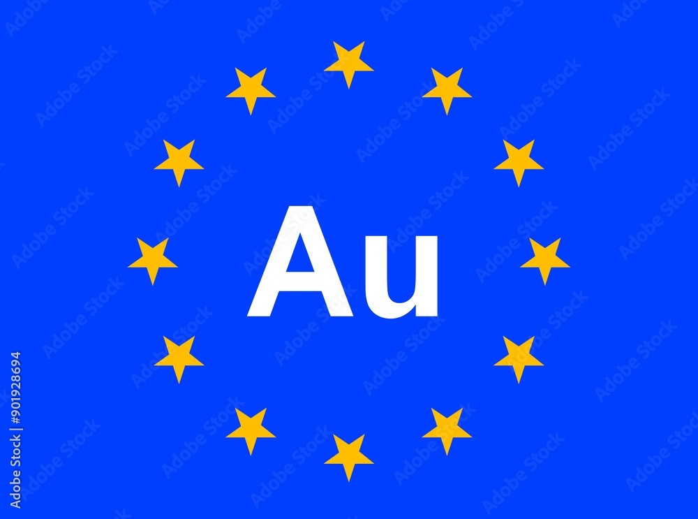 Illustration einer Europaflagge mit der Aufschrift Illustration einer Europaflagge mit der Aufschrift