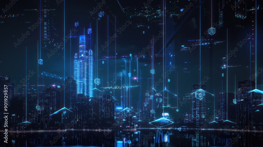 Cyberpunk Cityscape with Futuristic Neon Lights Cyberpunk Cityscape with Futuristic Neon Lights