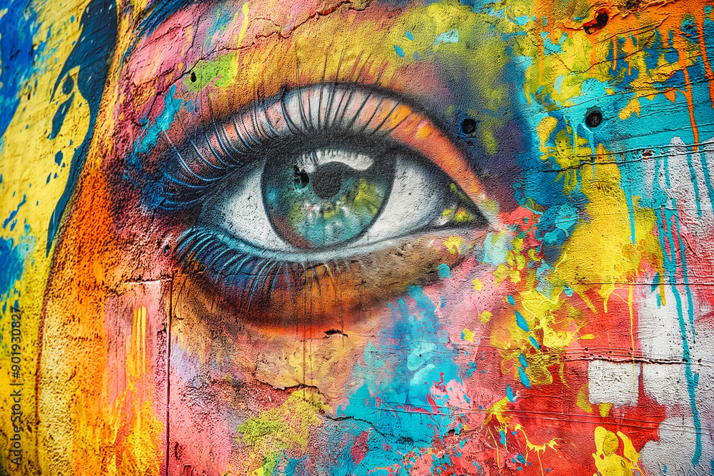 Obraz premium The vibrant street art graffiti of Berlin, Germany.