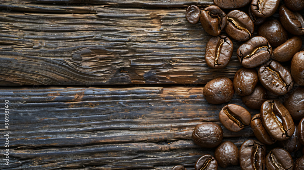 coffee beans on wooden background coffee beans on wooden background