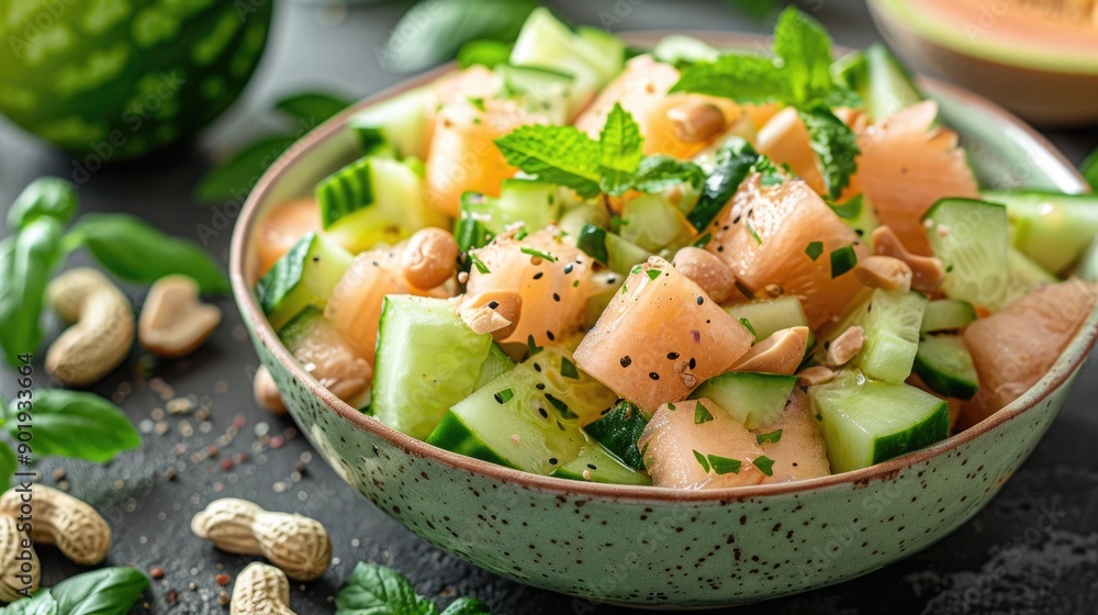 Honeydew Salad with Ginger Dressing and Peanuts Ingredients Honeydew Salad with Ginger Dressing and Peanuts Ingredients
