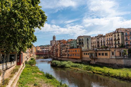 View on city from the bridge, Girona, Spain