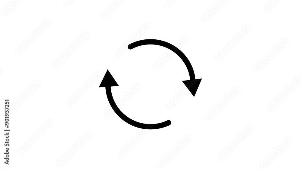 Circle arrow refresh icon rotation animation Motion graphic design on white background Circle arrow refresh icon rotation animation Motion graphic design on white background