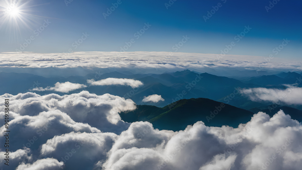Fototapeta premium Human Spirit Triumphs - Battles Beneath the Clouds