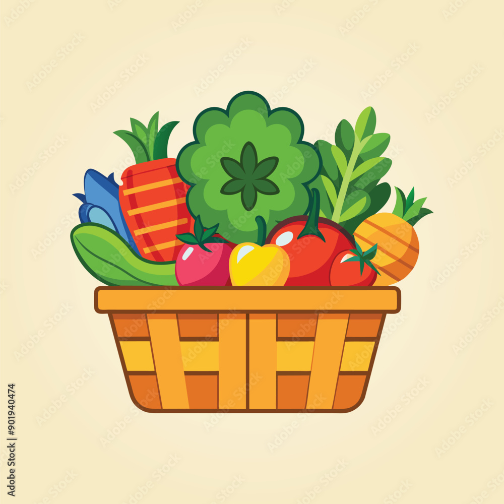 Fresh Basket Vegetables for Healthy. Fresh Basket Vegetables for Healthy.