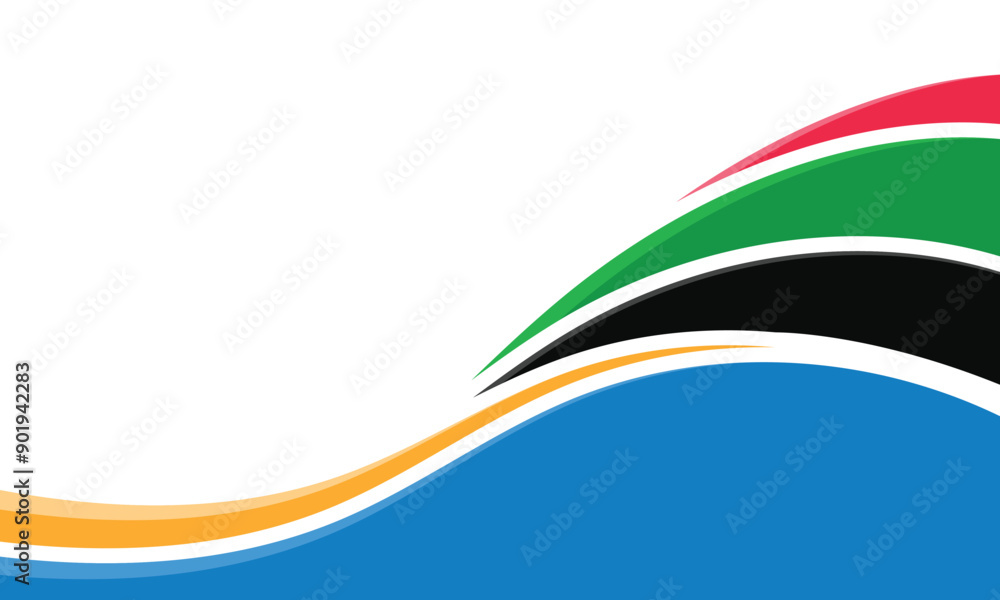 Fototapeta premium Olympic rings color curved dynamic lines background