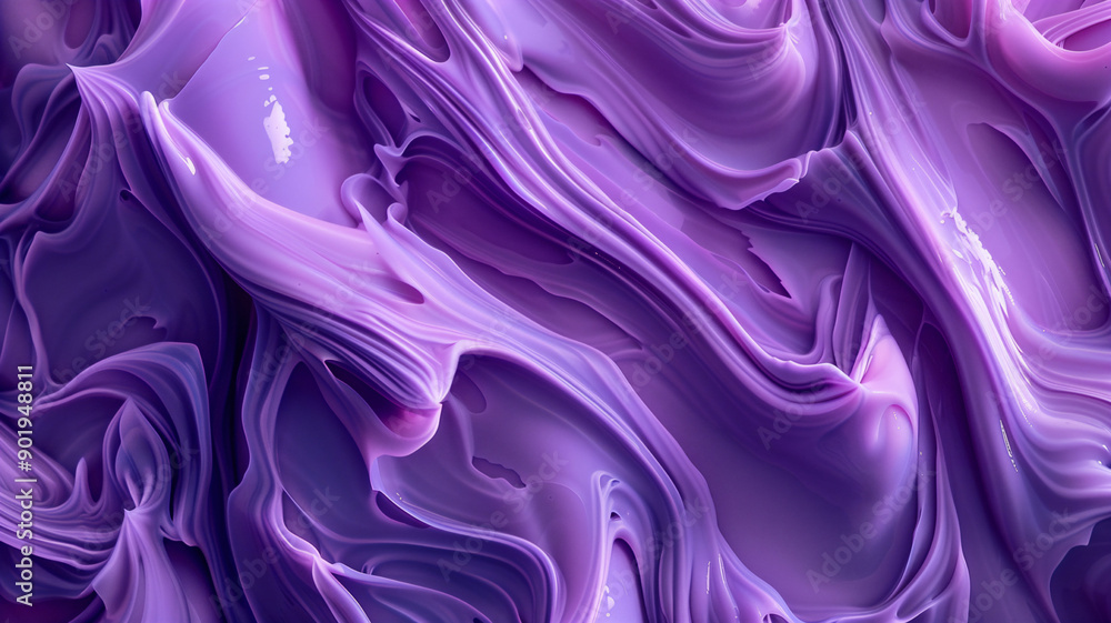 Textured Paint Swirls Close-up in Ultraviolet Shades Textured Paint Swirls Close-up in Ultraviolet Shades