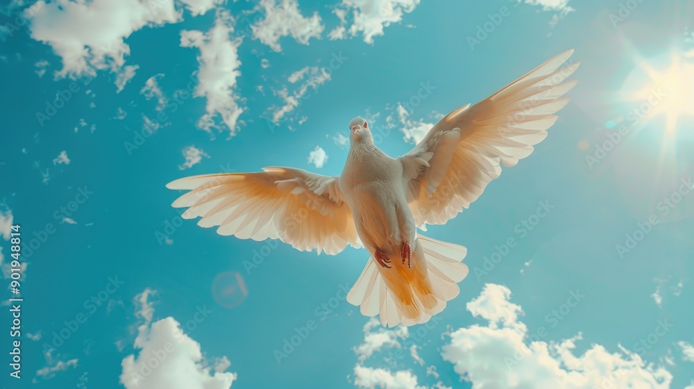 White bird in flight White bird in flight