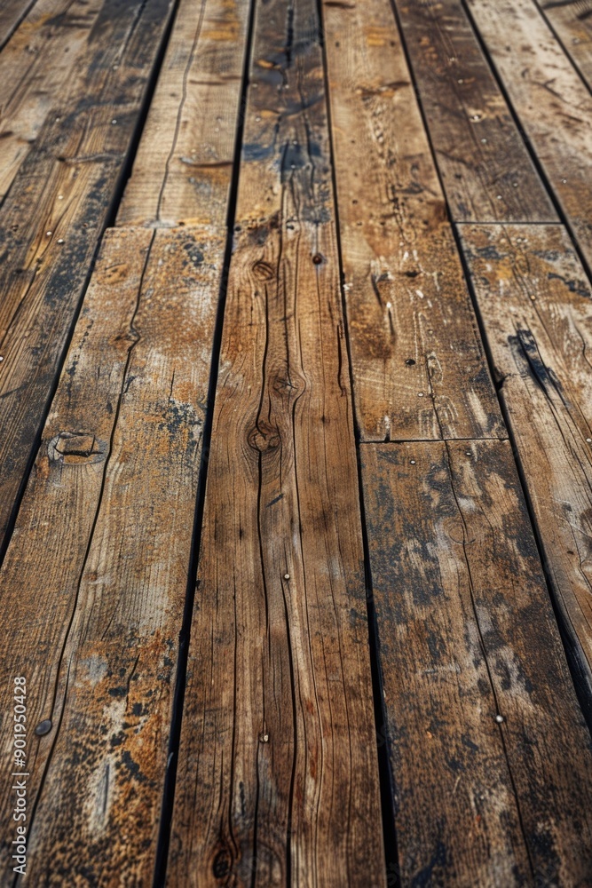Wooden floor with peeling paint Wooden floor with peeling paint