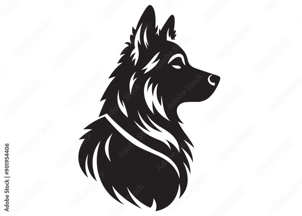 dog head vector silhouette illustration, black and white dog head Silhouette, border collie logo head of a vector silhouette, simple dog logo design icon, dog logo icon template vector illustration dog head vector silhouette illustration, black and white dog head Silhouette, border collie logo head of a vector silhouette, simple dog logo design icon, dog logo icon template vector illustration