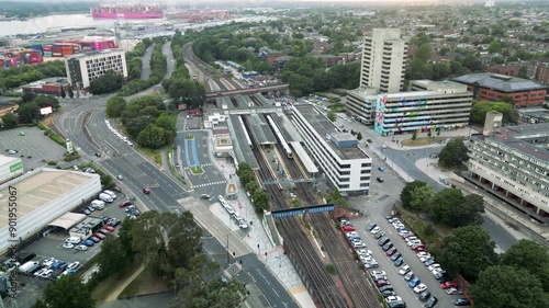 Southampton Aerial shot of Train station 