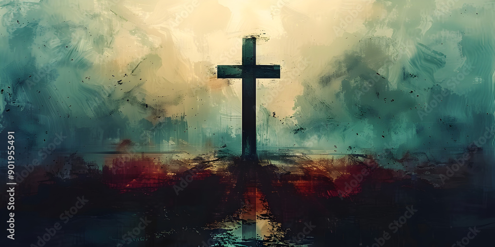 abstract geometric depiction of a battlefield cross, emotional weight, spiritual significance, versatile applications, marketing, education, healthcare, diverse demographics, copy space,... abstract geometric depiction of a battlefield cross, emotional weight, spiritual significance, versatile applications, marketing, education, healthcare, diverse demographics, copy space,...