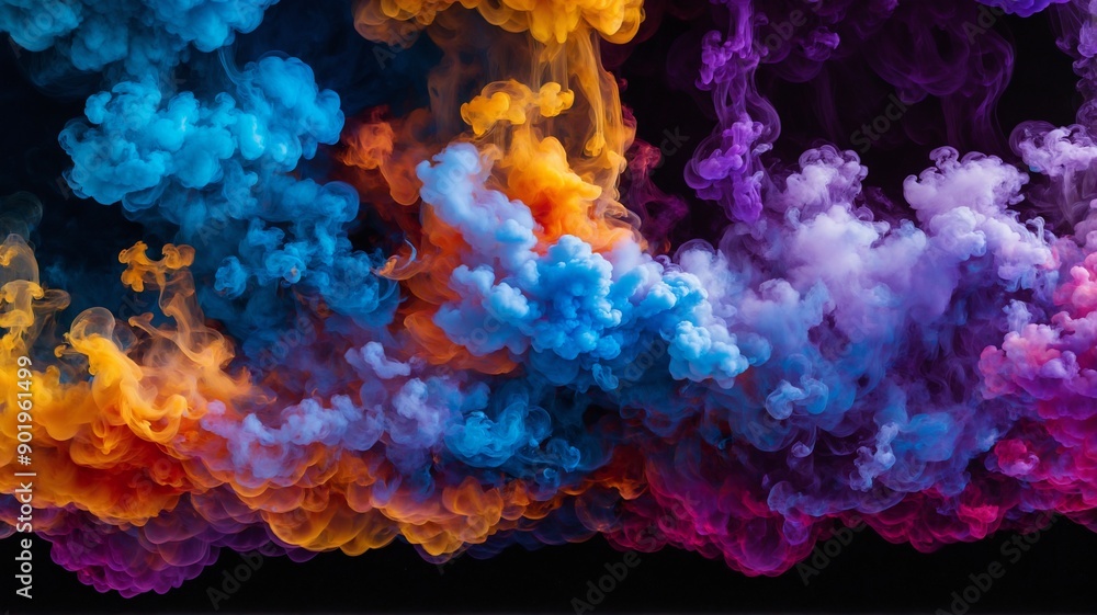 A captivating abstract composition showcasing a dynamic interplay of blue, orange, and purple hues in swirling patterns. The vibrant colors and fluid movements create a sense of energy and depth. A captivating abstract composition showcasing a dynamic interplay of blue, orange, and purple hues in swirling patterns. The vibrant colors and fluid movements create a sense of energy and depth.