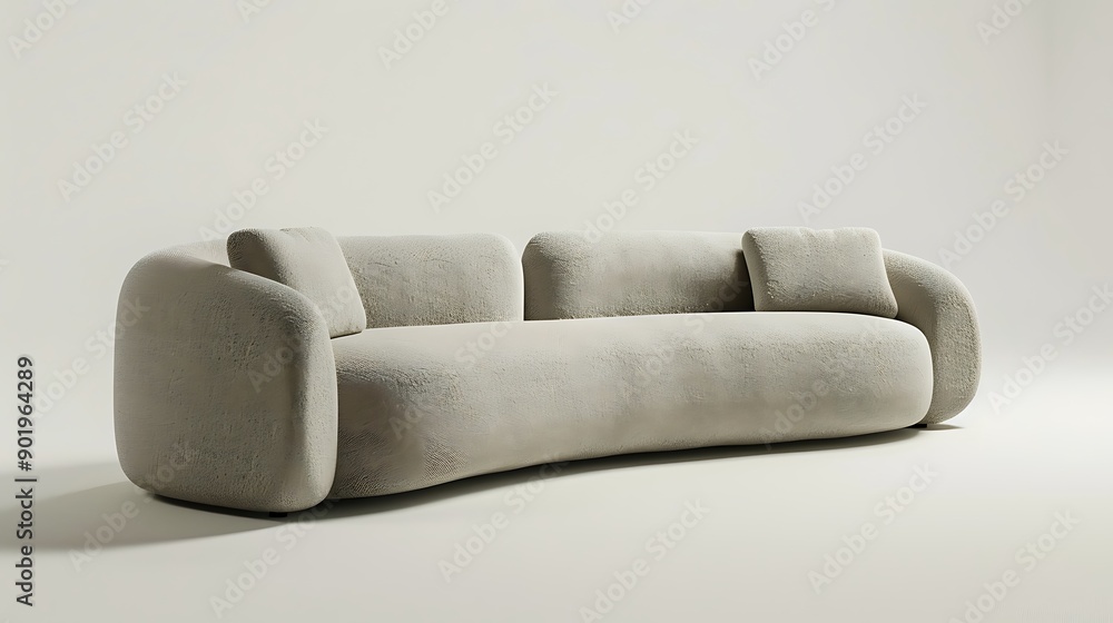 Naklejka premium Modern sofa with a smooth, seamless finish