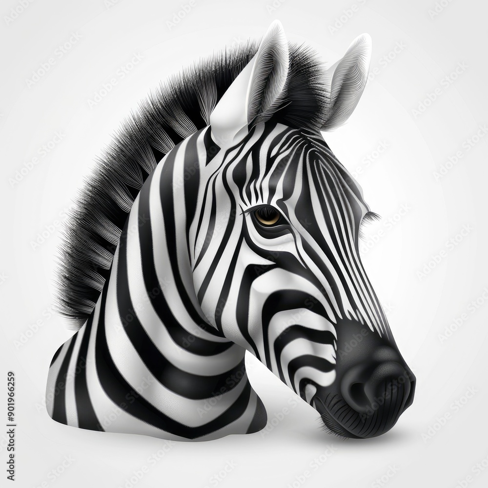 Zebra Head Logo Template, Vector Icon Of A Zebra Head Zebra Head Logo Template, Vector Icon Of A Zebra Head