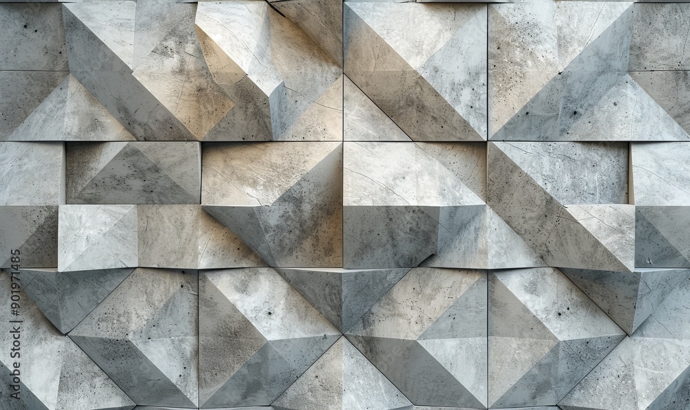 3D, Semigloss Wall background with tiles. Polished, tile Wallpaper with Diamond Shaped, Concrete blocks 3D, Semigloss Wall background with tiles. Polished, tile Wallpaper with Diamond Shaped, Concrete blocks