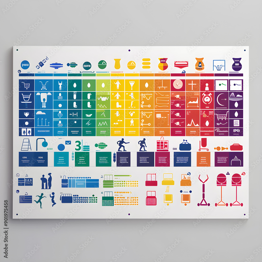 Comprehensive Weekly Exercise Routine Chart with Motivational Tips and ...