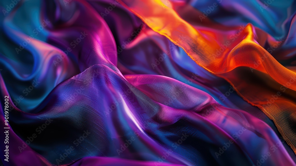 Obraz premium Fabric-dyeing process, with vibrant colors and unique patterns