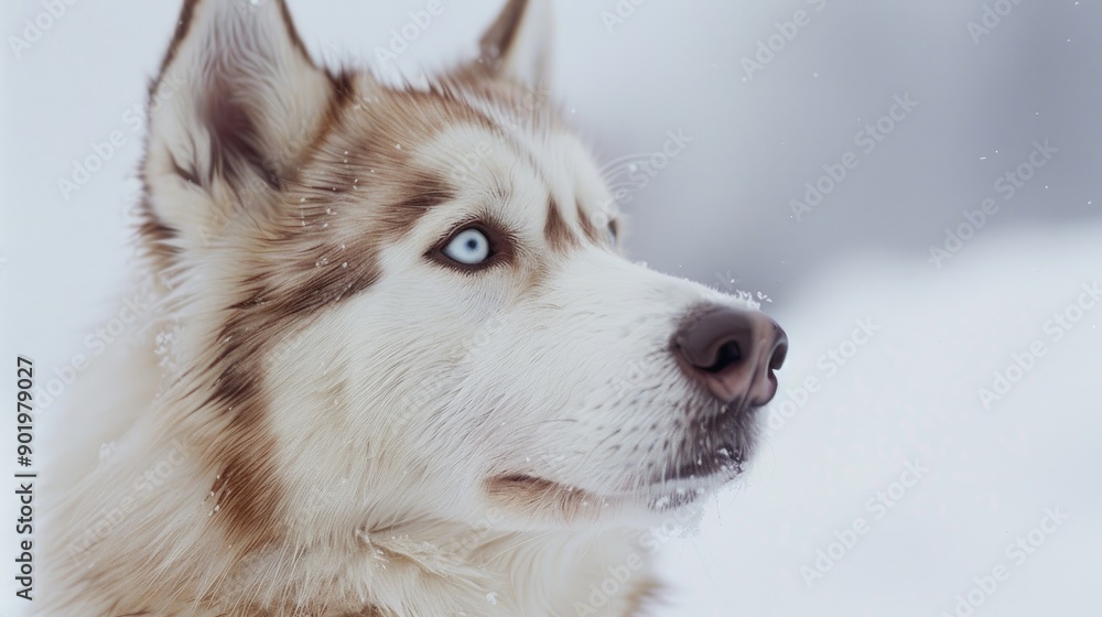 Siberian husky on a white background Siberian husky on a white background
