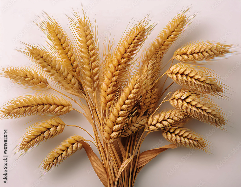 wheat plant isolated on white background. wheat plant isolated on white background.