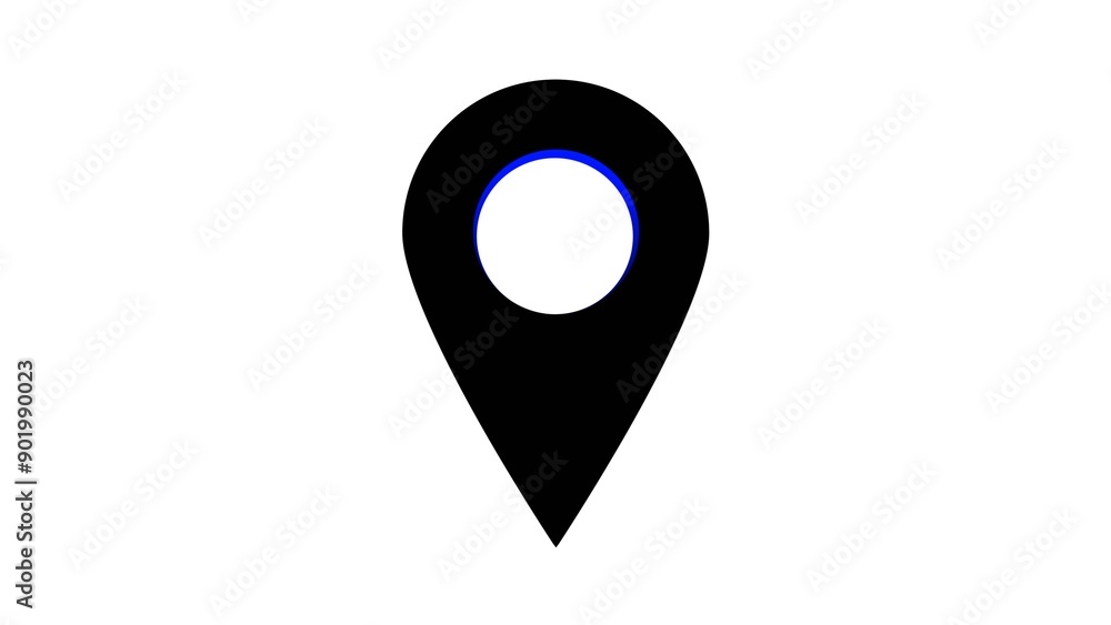 Location map pin pointer on a white background. Location map pin pointer on a white background.