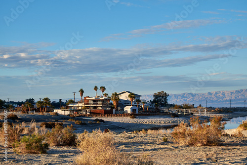 The Salton Sea from the community of Desert Shores on the West side of the Sea. photo