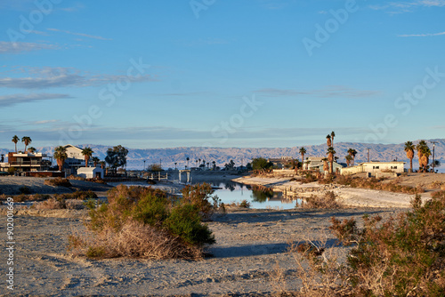 The Salton Sea from the community of Desert Shores on the West side of the Sea. photo