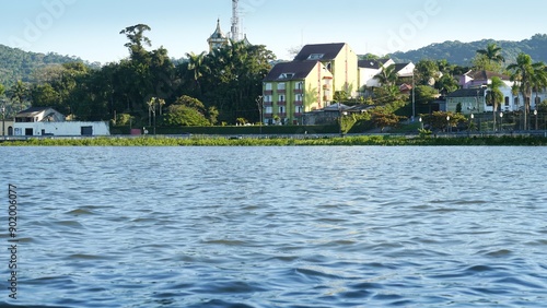 Vista parcial de Antonina, baía de Antonina, cidade histórica do litoral do estado do Paraná, sul do Brasil photo