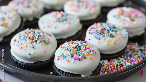 White chocolate dipped oreos with sprinkles 